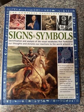 Signs & Symbols Book Cover Art Print - Blue/White